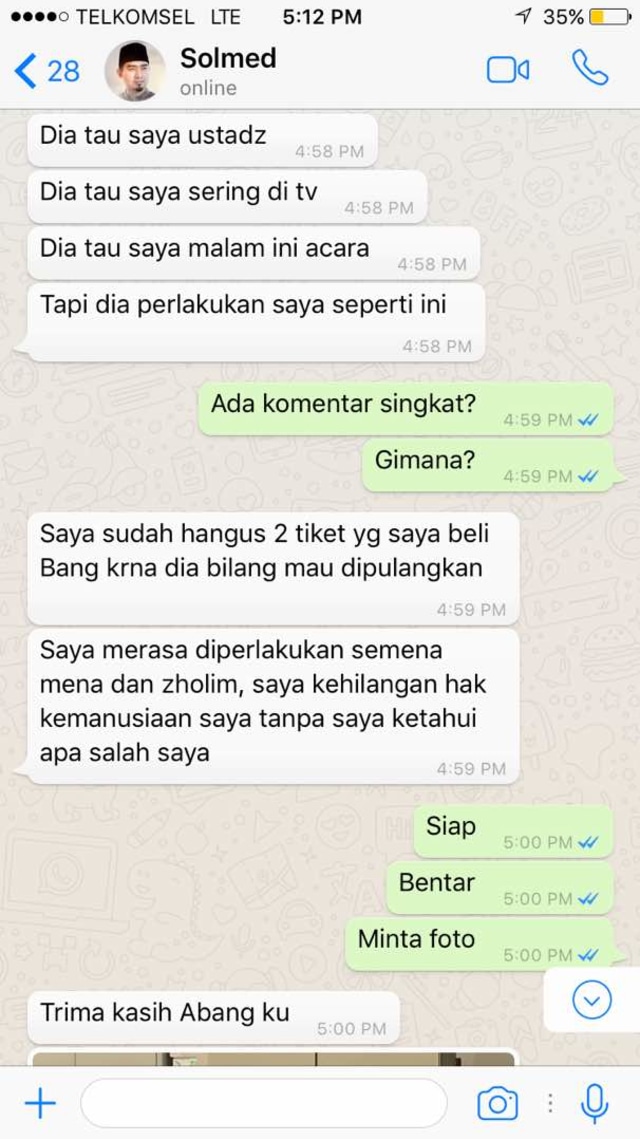 Kesaksian Ustaz Solmed ditahan di Bandara Changi (Foto: Dok. Yuga Aben)