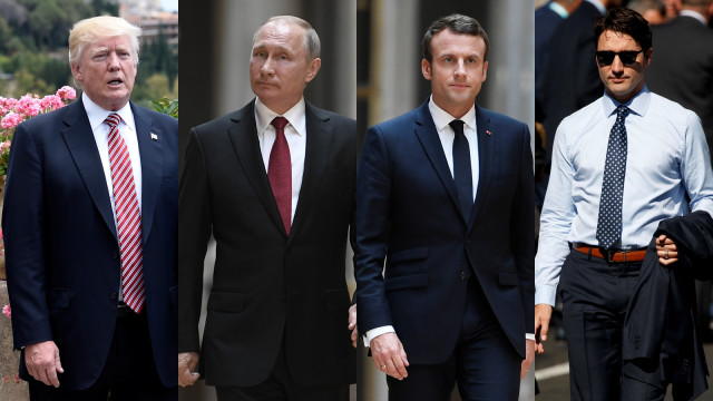 Trump, Putin, Marcon, dan Trudeau (Foto: Reuters)
