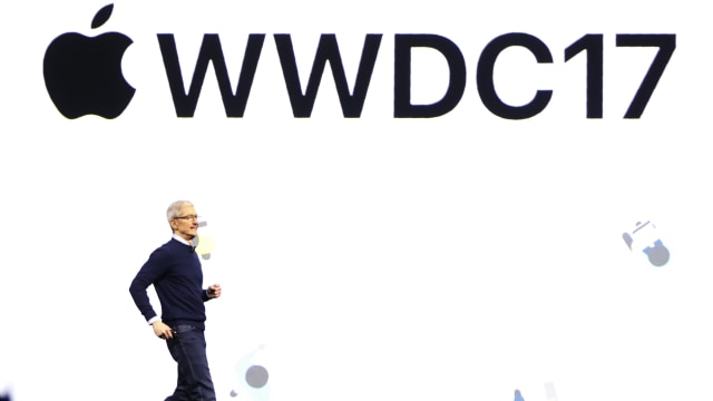 CEO Apple Tim Cook di WWDC 2017. (Foto: REUTERS/Stephen Lam)