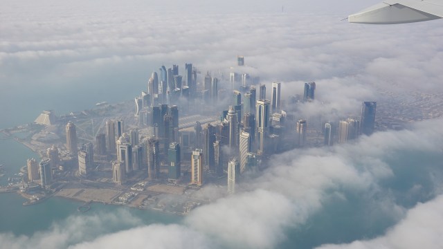Kota pencakar langit, Doha, dilihat dari udara. (Foto: Pixabay)