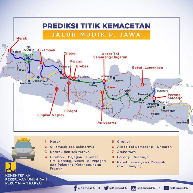 Info mudik. (Foto: Dok. Kementerian PUPR)
