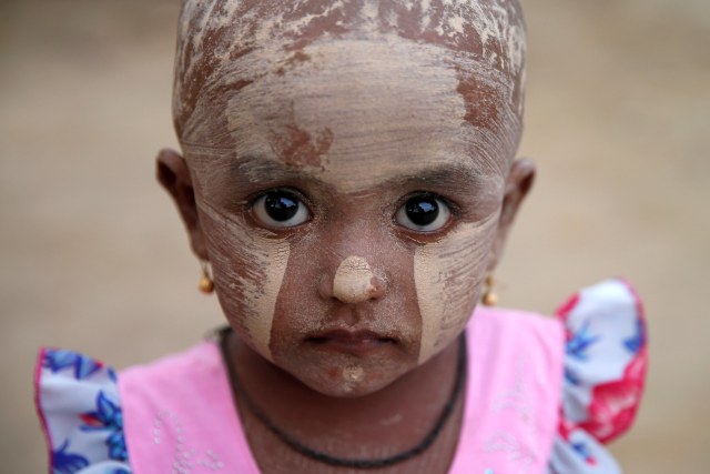 Pengungsi Rohingya di Kyaukpyu Rakhine. (Foto:  REUTERS/Soe Zeya Tun)