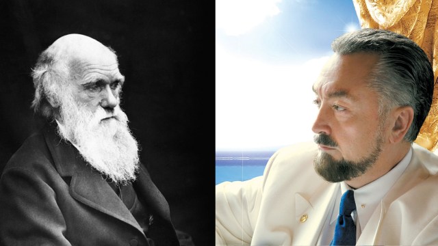 Charles Darwin vs Harun Yahya. (Foto: Wikimedia Commons)