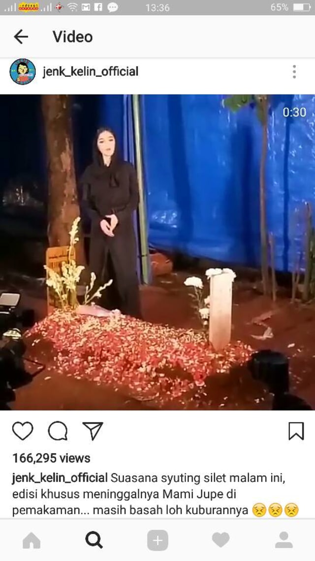 Makam Jupe dijadikan lokasi syuting (Foto: Instagram/@jenk_kelin_official)