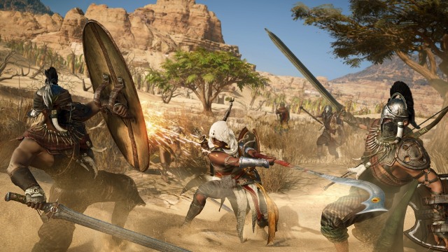 Pertarungan di Assassin's Creed: Origins. (Foto: Ubisoft)