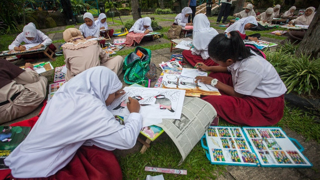 Anak sekolah. (Foto: Antara)