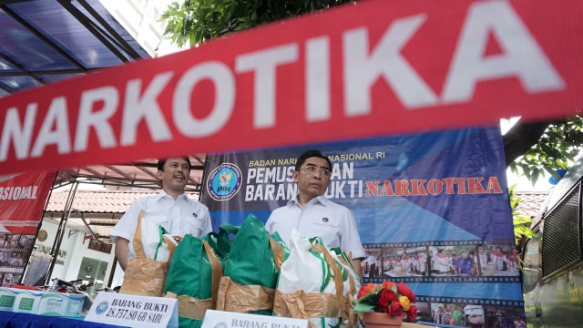 Pemusnahan Barang Bukti Narkoba (Foto: Aditia Noviansyah/kumparan)