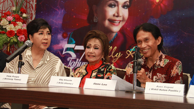 Titiek Puspa, Elly Kasim, dan Bens Leo (Foto: Munady Widjaja)