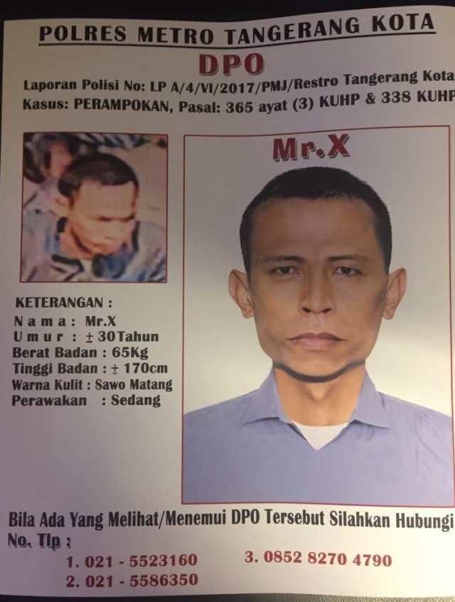 Pelaku Penembakan Italia (Foto: Dok. Polres Tangerang Kota)