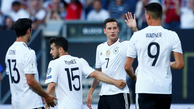 Tim eksperimental Jerman ala Jogi Loew. (Foto: Reuters/Michaela Rehle)