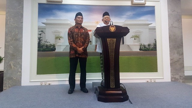 Mendikbud Muhadjir dan Ketua MUI Ma'ruf Amin (Foto: Yudhistira Amran/kumparan)
