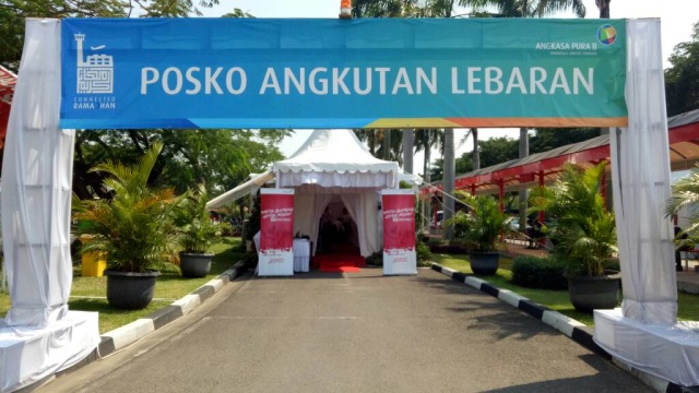 Posko mudik di Bandara Soekarno-Hatta (Foto: Diah Harni/kumparan)
