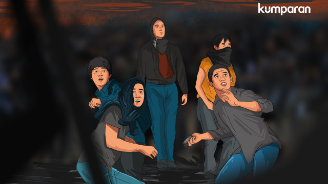 Ilustrasi kerusuhan Foto: Muhammad Faisal/kumparan
