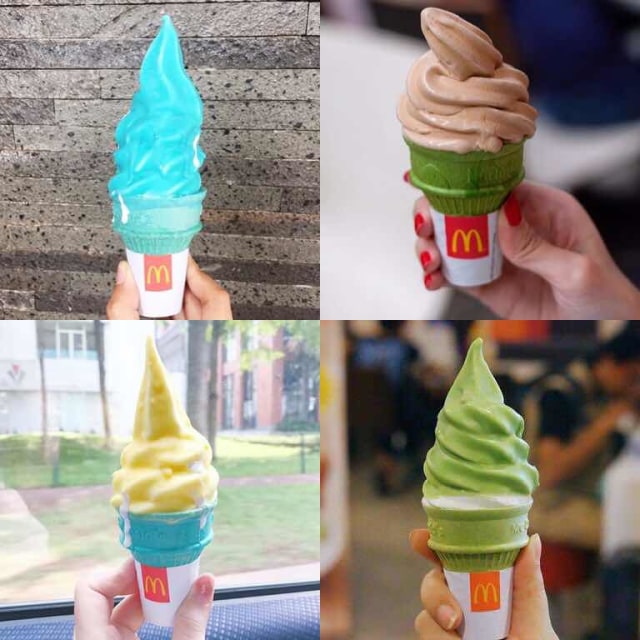 Varian Baru Ice Cream Mcd ; Sea Salt, Cendol, Matcha, Banana. Mana Favoritmu?