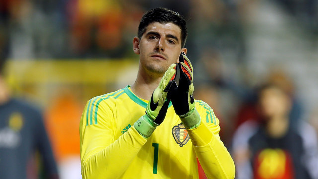 Courtois saat bersama Timnas Belgia. (Foto: Francois Lenoir/Reuters)