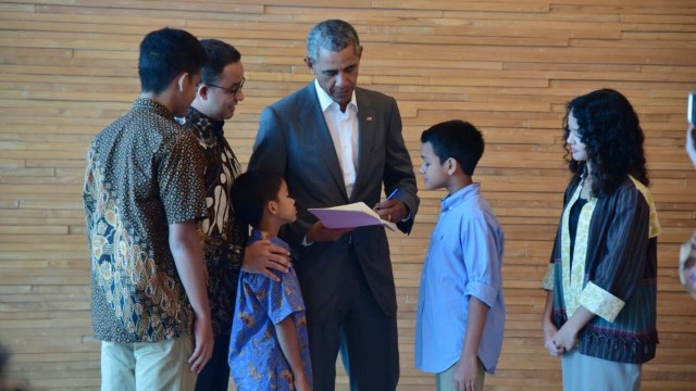 Keluarga Anies Baswedan bertemu Obama. (Foto: Anies-Sandi Media Center)