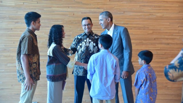 Keluarga Anies Baswedan bertemu Obama. (Foto: Anies-Sandi Media Center)