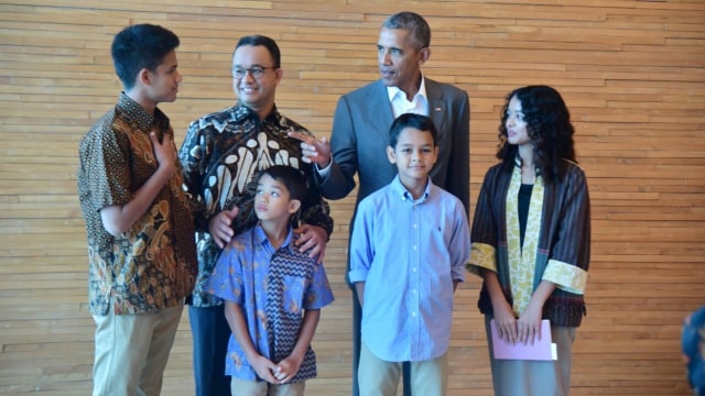 Keluarga Anies Baswedan bertemu Obama. (Foto: Anies-Sandi Media Center)