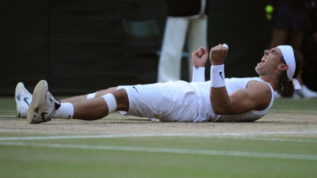 Rafael Nadal di Wimbledon 2008. (Foto: Reuters/Toby Melville)