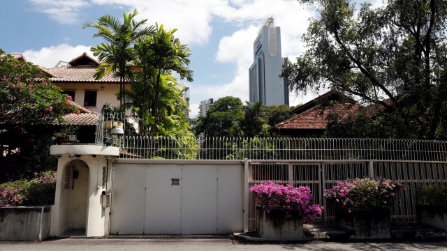 Rumah Lee Kuan Yew di Oxley Road. (Foto: REUTERS/Edgar Su)