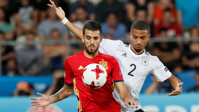 Ceballos pada laga melawan Jerman. (Foto: Reuters)
