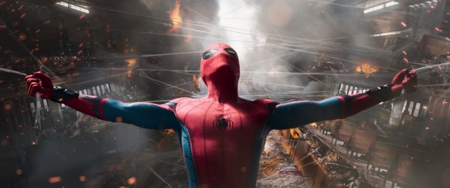 Logo laba-laba bisa berubah menjadi drone (Foto: Sony Pictures)