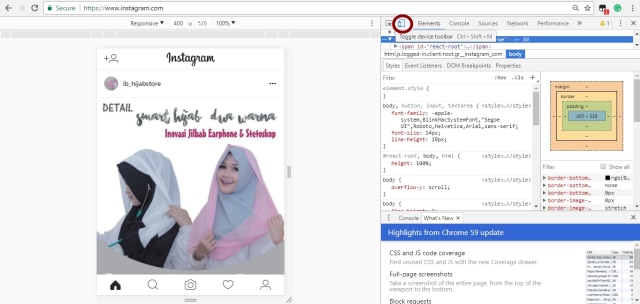 Klik tanda berbentuk ponsel di atas sebelah kanan (Foto: Deanda Dewindaru/kumparan)