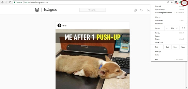 Pilih 'customize and control Google Chrome' (Foto: Deanda Dewindaru/kumparan)