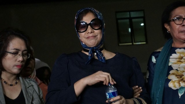 Joice Warouw di Polda Metro Jaya (Foto: Aditia Noviansyah/kumparan)