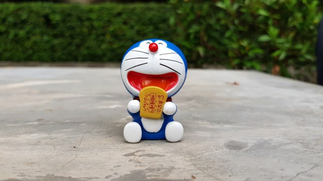Foto Doraemon dari kamera Galaxy S8 Foto: Aditya Panji/kumparan