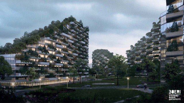 Rancangan 'Kota Hutan Liuzhou' di China. (Foto: Stefano Boeri Architetti)