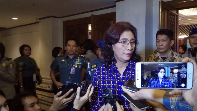 Menteri Susi usai penutupan Rakornas Satgas 115  (Foto: Edy Sofyan/kumparan)