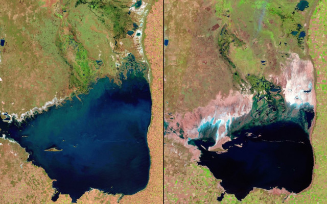 Danau Mar Chiquita 1998 - 2011. (Foto: Dok. Nasa)