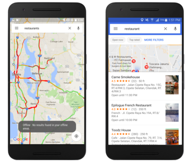 Fitur peta offline di Google Maps. (Foto: Google)
