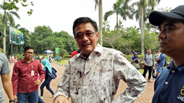 Djarot di Acara Halalbihalal Dinas Kesehatan. (Foto: Nadia Jovita/kumparan)