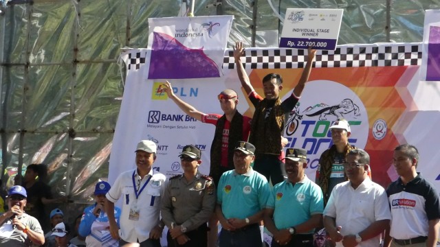 Imam Arifin jadi juara TdF etape kedua. (Foto: kumparan/Yoga Cholandha)