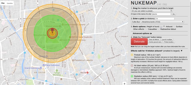 Jatuhkan Bom Atom ke Jakarta, Radius Radiasinya Sampai Mana? (1)
