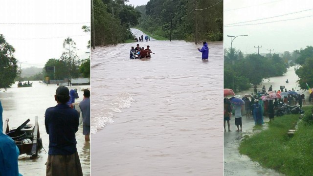 Banjir di Belitung dan Belitung Timur.  (Foto: Dok. Kepala Pusat Data Informasi dan Humas BNPB)