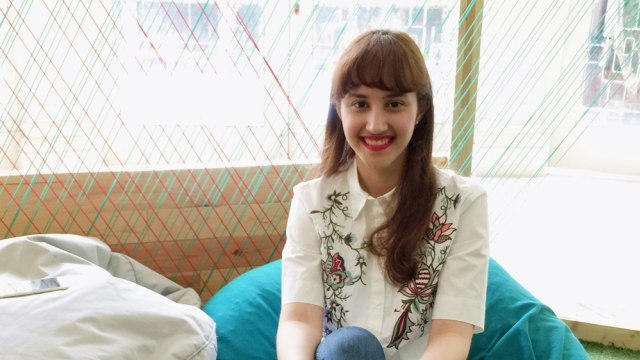 Tsamara Amany berkunjung ke kumparan. (Foto: Cornelius Bintang/kumparan)