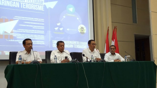 Jumpa pers Kominfo soal Telegram. (Foto: Jofie Yordan/kumparan)