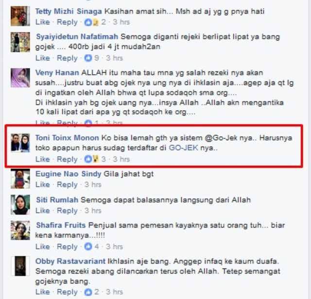 Komentar netizen. (Foto: Facebook/Deni Budiansyah)