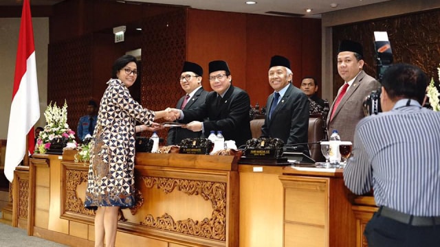 Sri Mulyani di Rapat Paripurna DPR (Foto: Dok. Kemenkeu)