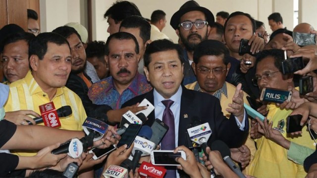 Setya Novanto menghadiri Rapat Pleno DPP Golkar (Foto: Fanny Kusumawardhani/kumparan)
