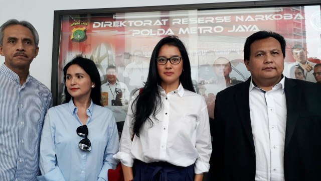 Marcella Zalianty di Polda Metro Jaya. (Foto: Yurika Kencana/kumparan)