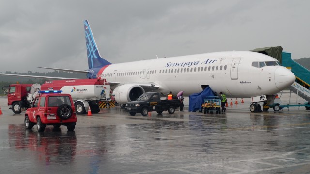 Sriwijaya Air di Bandara Biak (Foto: Sari Kusuma Dewi/kumparan)