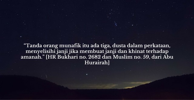 Berperilaku Dusta adalah Tanda Orang Munafik