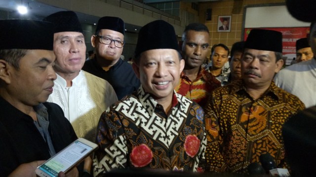 Kapolri hadiri halal bihalal dengan ormas Islam (Foto: Aprilandika Pratama/kumparan)