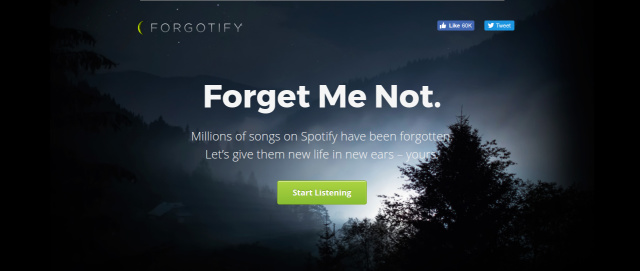 Forgotify Forgotify, Tempat Menemukan Lagu-Lagu Spotify yang Sama Sekali Tidak ...