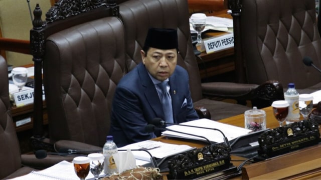 Setya Novanto pimpin sidang RUU Pemilu (Foto: Fanny Kusumawardhani/kumparan)