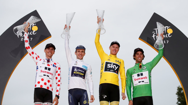 Barguil, Yates, Froome, dan Matthews. (Foto: Reuters/Benoit Tissier)